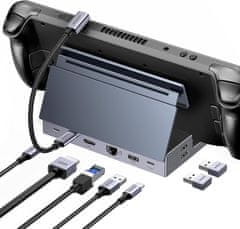 slomart UGREEN Steam Deck Dock 9-u-1: 4K HDMI, 10Gbps USB, Podesivo postolje. Kompatibilan sa Steam Deck OLED, ROG Ally, Legion Go, iPad, MacBook Pro.