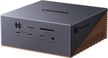 slomart UGREEN Maxidok Thunderbolt 5 Dock 17-u-1: 120Gbps, 8TB SSD, 8K/6K, 140W, 2.5GbE, hlađenje za TBT5/4 laptop. B0FRM8Q873