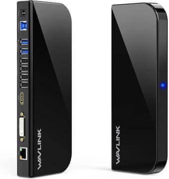 slomart WAVLINK USB 3.0/C Univerzalna priključna stanica, Dvojni HDMI za laptop, Windows i Mac. Dvojni video izlaz, Gigabit Ethernet, Audio, 6 USB.