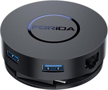 slomart USB C priključna stanica za laptop - 7-portna, 2x4K HDMI, 100W PD, čitač kartica, 2xUSB 3.0, Gigabit Ethernet za MacBook (Dual HDMI)