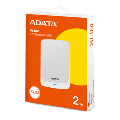 AData HV320 vanjski tvrdi disk, HDD, 2 TB, bijeli (AHV320-2TU31-CWH)