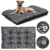 AIO FACTORY Pasja postelja PRESTIGE blazina 80x60 cm vodootporna srebrna kocka