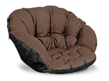 AIO FACTORY Vrtna blazina 122x40 cm po stolu, gugalnica, viseča, štorkljino gnezdo, vodootporna, rjava