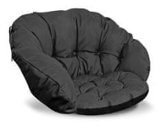 AIO FACTORY Vrtna blazina 122x40 cm po stolu, gugalnica, viseča, štorkljino gnezdo, vodootporna, crna