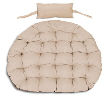 AIO FACTORY Vrtna plamena 120 cm po visećem stolu štorkljino gnezdo vodoodporno kapučino