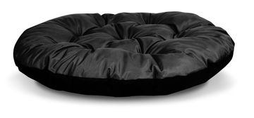 AIO FACTORY Vrtna blazina 110 cm iza visećeg stola, štorkljino gnezdo, vodootporna, crna
