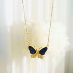 FRILLA® Ogrlica leptir koji mijenja boju, temperaturni privjesak, titanski čelik, podesiva duljina | FLUTTERX