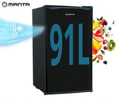Manta MM520PB hladnjak sa zamrzivačem pod pult, 91L, crni