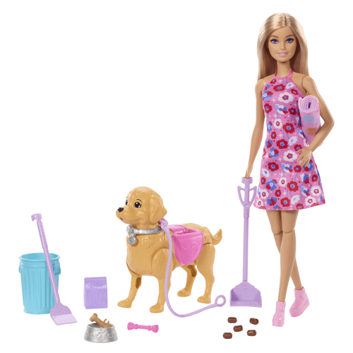Barbie u šetnji sa psićem