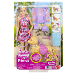 Mattel Barbie Family & Friends šetnja sa psićem komplet lutka i psić, Malibu