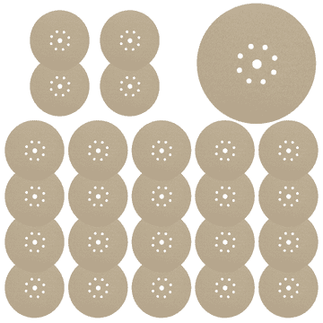 B.U. BRUSNI DISK ZA ŽIRAFU 225 mm P60 VELCRO DISK 9 RUPA 25 kom