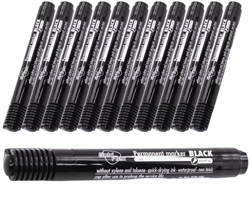 Flex VODOOTPORAN MARKER TRAJNI CRN KERAMIČKI 12 KOM.