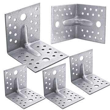 ČELIČNI KUTNI STOLARSKI SPOJ ZA DRVO 80x80x80 mm 5 kom