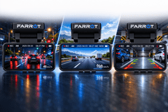 Farrot A8 4K UHD Dashcam (3840×2160), Dual Camera, GPS, WiFi, ADAS, WDR Night Vision, Parking Mode, microSD 256GB