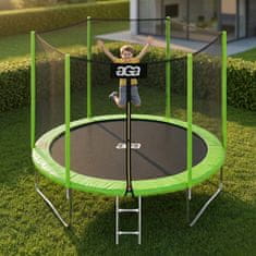 Aga Sport Top Trampolin 250 cm Svijetlo zelena + zaštitna mreža + ljestve