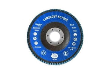 Ostatní Brusni kotač Flap disc ?115 x 22 mm, P40, Zircon Classic