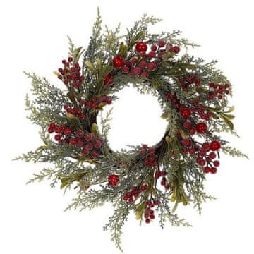 Autronic Vijenac Green wreath (50 cm) - red berries and apples. (PRZ4015)