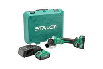 STALCO Akumulatorska kutna brusilica AGS20-125BL, 2x 4Ah