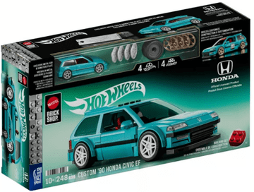 Mattel Brick Shop Hot Wheels Custom '90 Honda Civic EF građevinski set, 248 dijelova