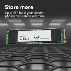Crucial E100 SSD disk, NVMe PCIe Gen4 / M.2, 2TB (CT2000E100SSD8)