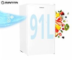 Manta MM520PW hladnjak sa zamrzivačem, pod pult, 91L, bijeli