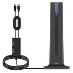 VYZIO® Sobna digitalna TV antena HD, pojačanje 25dBi, VHF/UHF, kabel 4,9 m | TVDIGI