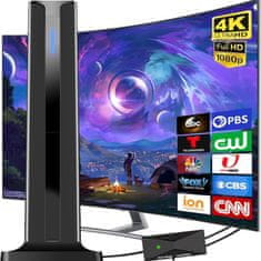 VYZIO® Sobna digitalna TV antena HD, pojačanje 25dBi, VHF/UHF, kabel 4,9 m | TVDIGI