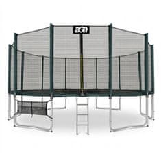 Aga Sport Pro Trampolin 518 cm Tamno zelena + zaštitna mreža + ljestve + džep za obuću