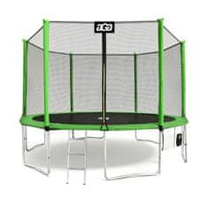 Aga Sport Pro Trampolin 430 cm Svijetlo zelena + zaštitna mreža + ljestve + džep za obuću