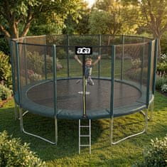 Aga Sport Pro Trampolin 518 cm Tamno zelena + zaštitna mreža + ljestve + džep za obuću