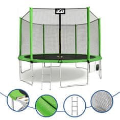 Aga Sport Pro Trampolin 430 cm Svijetlo zelena + zaštitna mreža + ljestve + džep za obuću