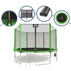 Aga Sport Pro Trampolin 430 cm Svijetlo zelena + zaštitna mreža + ljestve + džep za obuću