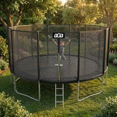 Aga Sport Pro Trampolin 518 cm Crna + zaštitna mreža + ljestve + džep za obuću