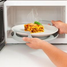 HOME & MARKER® Podloga za mikrovalnu pećnicu s hladnim ručkama, protiv prolijevanja, promjer do 27 cm | MICTRAY