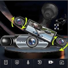 VYZIO® Četverokanalni auto DVR 1080p, širokokutni 150° za prednju, stražnju i bočne kamere | CAMERIK