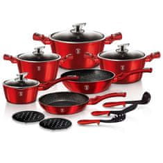 Berlingerhaus Set posuđa BH-1226 15 ks Burgundy Metallic Line