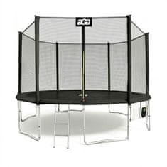 Aga Sport Pro Trampolin 430 cm Crna + zaštitna mreža + ljestve + džep za obuću