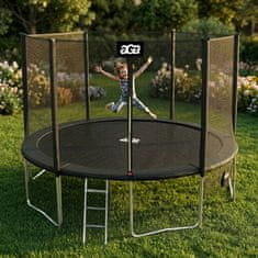 Aga Sport Pro Trampolin 430 cm Crna + zaštitna mreža + ljestve + džep za obuću