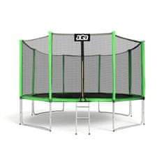Aga Sport Pro Trampolin 366 cm Svijetlo zelena + zaštitna mreža + ljestve