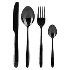 EXCELLENT Set pribora za jelo KO-CC4100950 Stainless steel cutlery set 24 pcs BLACK