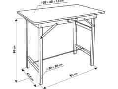 Extol Craft Radni stol 956075 foldable, 100x60x80cm (l/w/h), load capacity up to 100kg