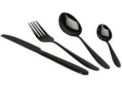 EXCELLENT Set pribora za jelo KO-CC4100950 Stainless steel cutlery set 24 pcs BLACK