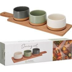 EXCELLENT Set zdjela KO-210001110 snack serving tray with cutting board 3 pcs