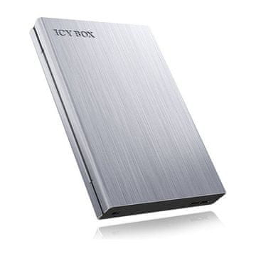 IcyBox IB-241WP vanjsko kućište za HDD i SDD diskove, USB 3.0, 6,35 cm (2,5), aluminij (IB-241WP)