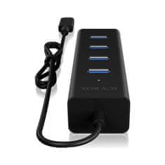 IcyBox IB-HUB1409-C3 4-portni USB-C 3.0 HUB, crni (IB-HUB1409-C3)