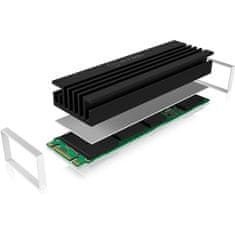 IcyBox IB-M2HS-70 pasivni hladnjak za SSD diskova, aluminij, crni (IB-M2HS-70)