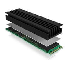 IcyBox IB-M2HS-70 pasivni hladnjak za SSD diskova, aluminij, crni (IB-M2HS-70)