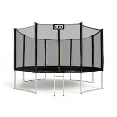 Aga Sport Pro Trampolin 366 cm Crna + zaštitna mreža + ljestve