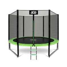 Aga Sport Pro Trampolin 305 cm Svijetlo zelena + zaštitna mreža + ljestve