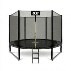 Aga Sport Pro Trampolin 305 cm Crna + zaštitna mreža + ljestve